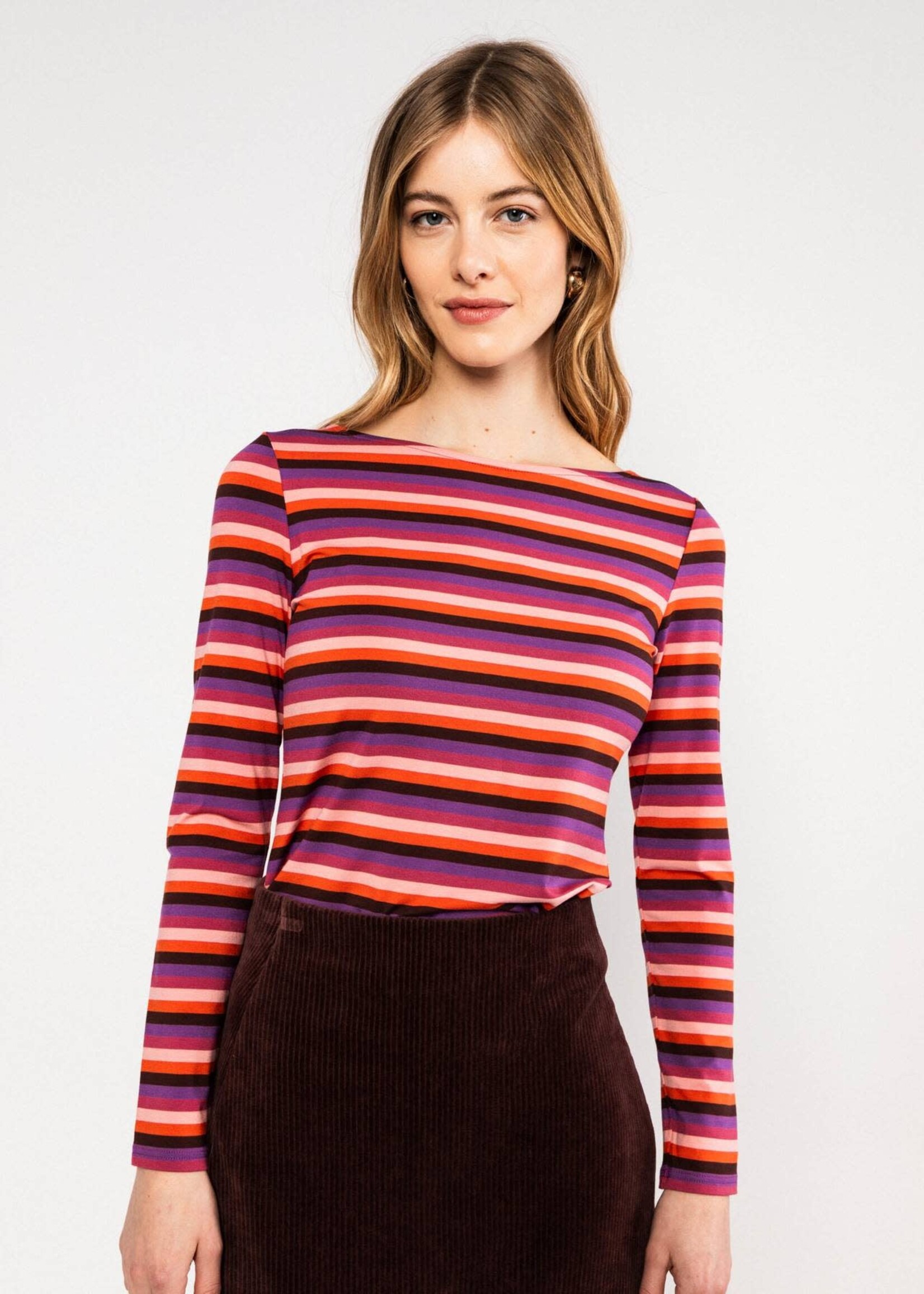 BLUTSGESCHWISTER BLUTSGESCHWISTER SWEET SAILORETTE RETRO STRIPE TOP