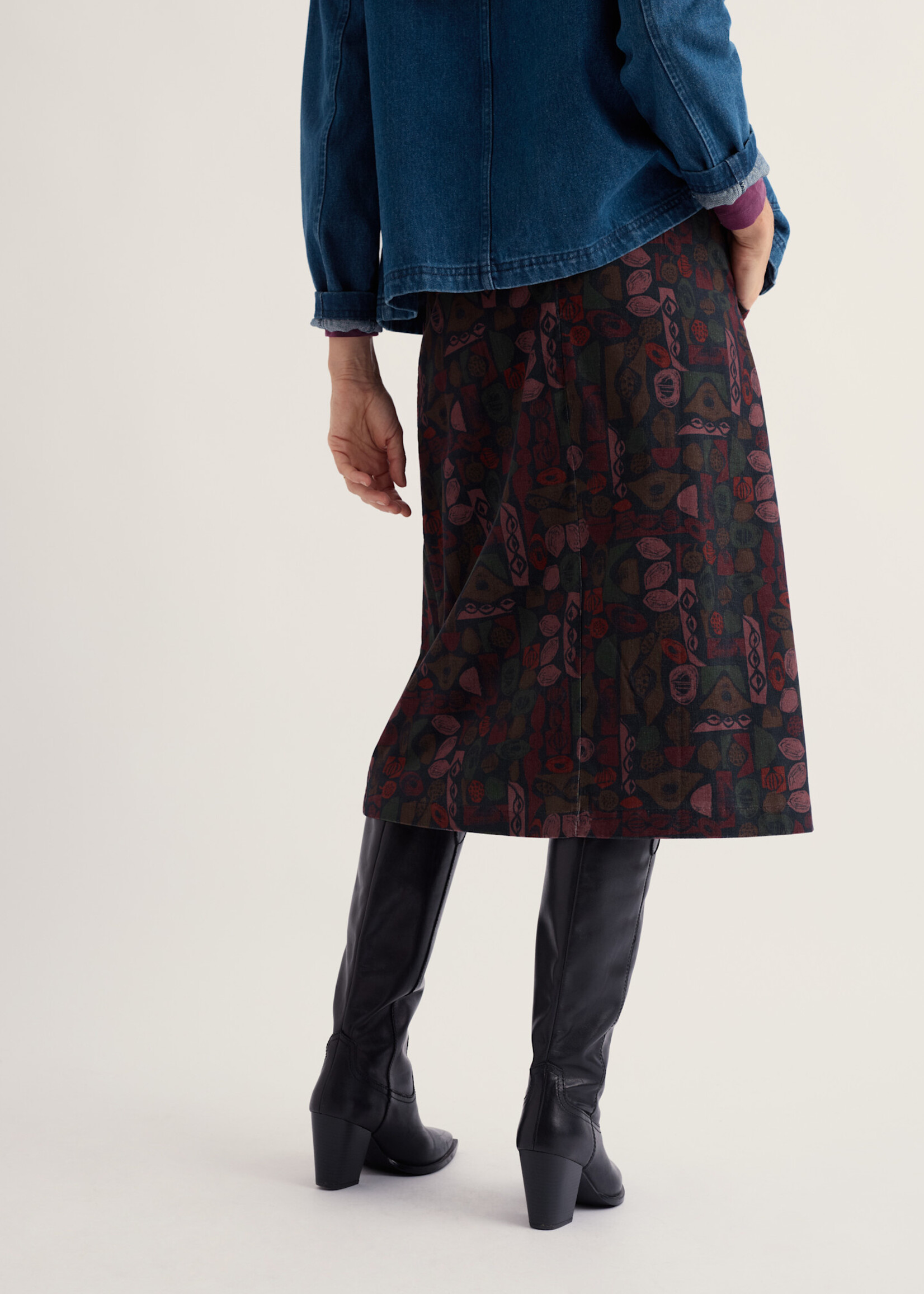 SEASALT CORNWALL SEASALT FOREST VIEW SKIRT SCULPTED SHAPES DRIED ROSE