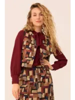 VERY CHERRY VERY CHERRY WAISTCOAT BASTIA BROCADE