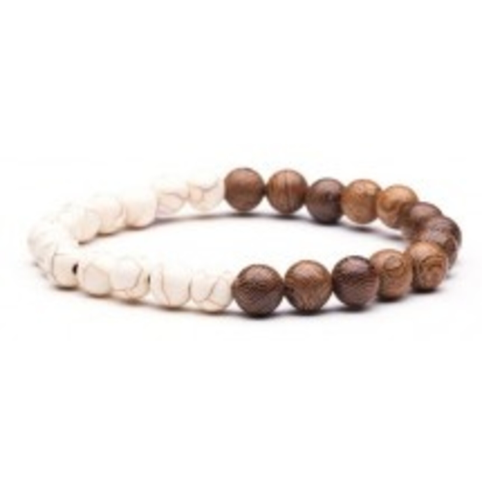 Nenzi Kralen armband natuursteen 23 kralen van  8 mm