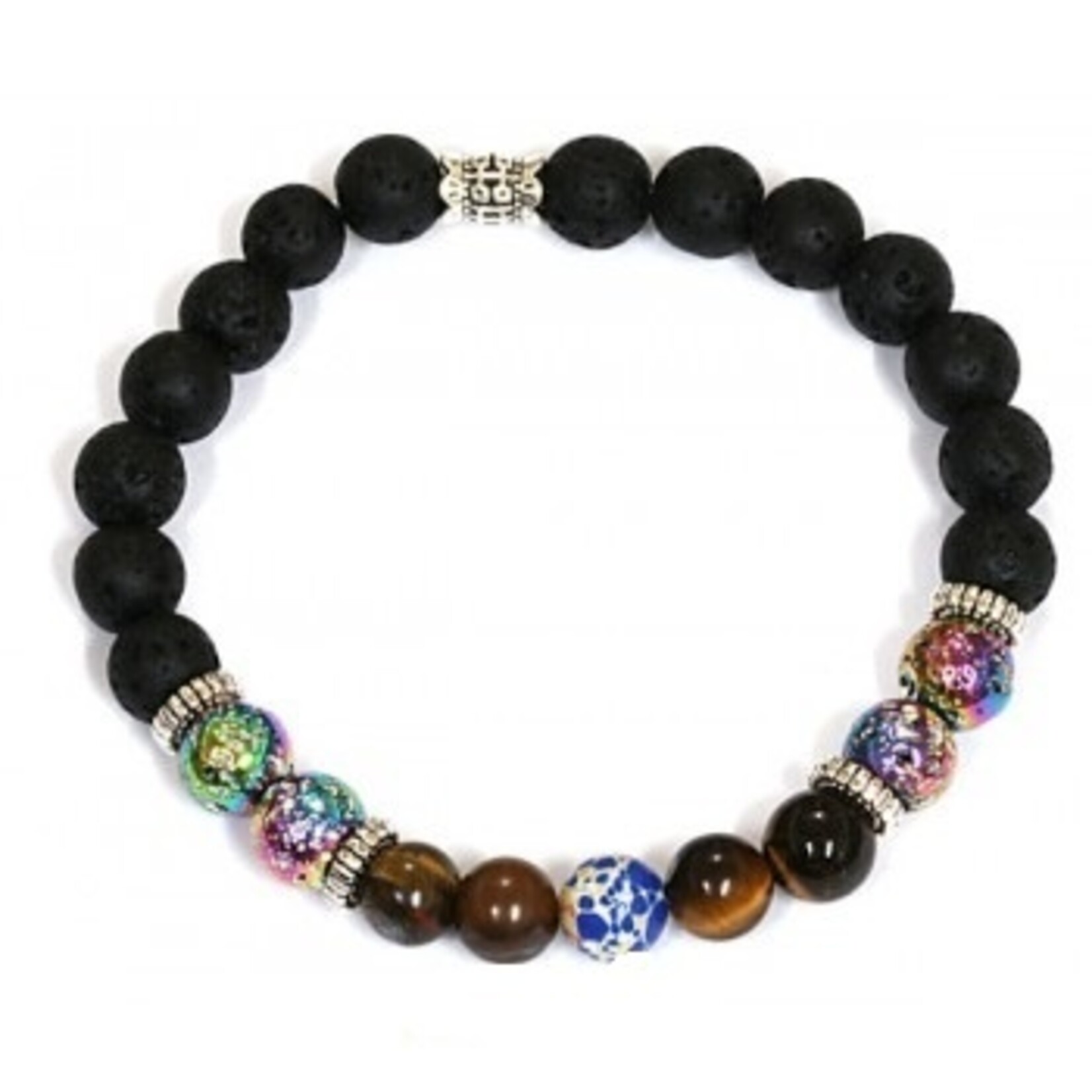 Nenzi Kralen armband natuursteen 23 kralen van  8 mm