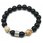 Nenzi Kralenarmband natuursteen  17 cm