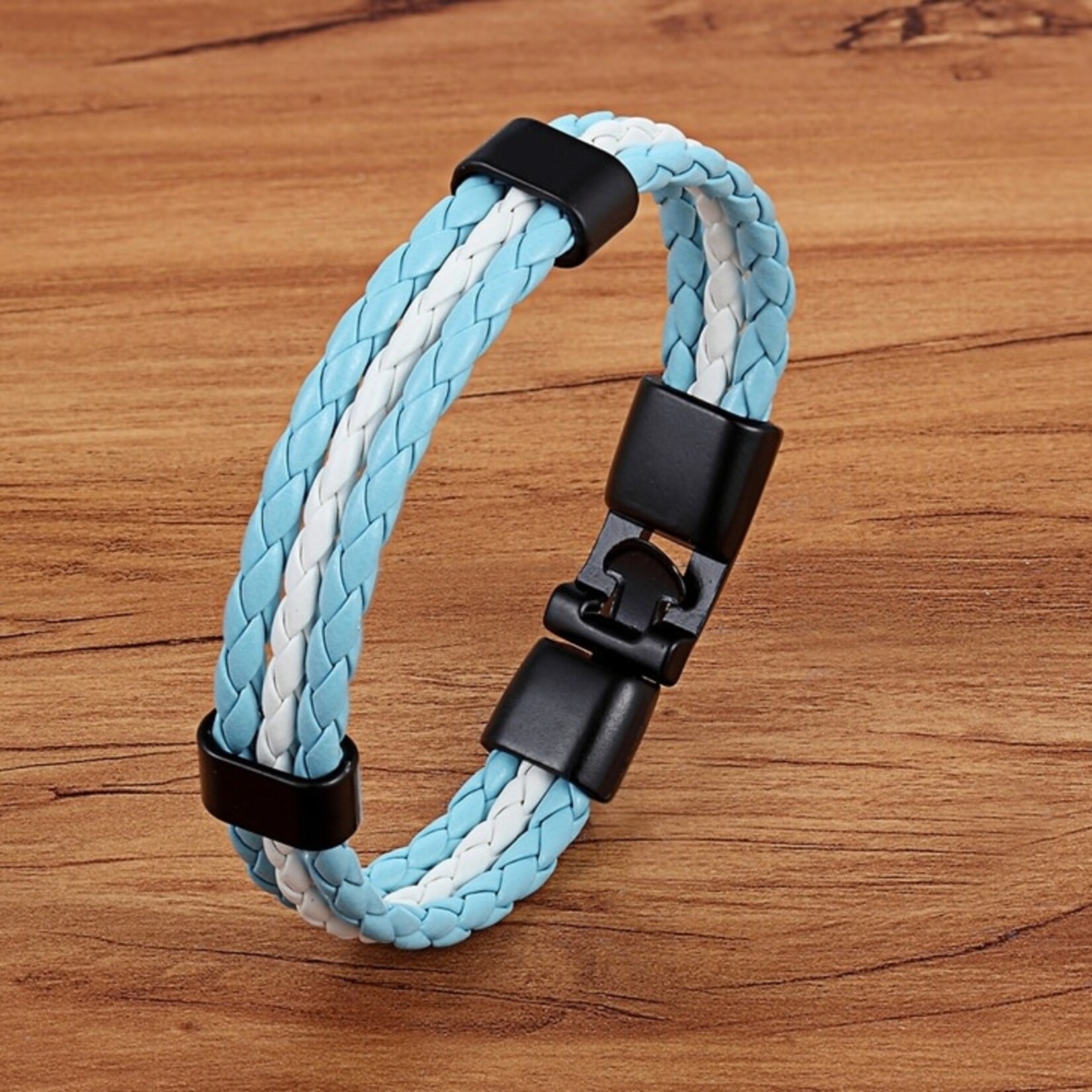 Nenzi Leren armband punk design 21 cm