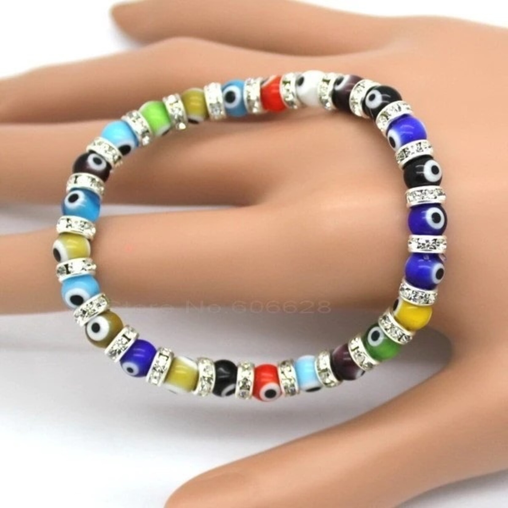 Nenzi HOT !! Evil eye charm armbanden, samengesteld uit eye glazen kralen zijn 6 mm