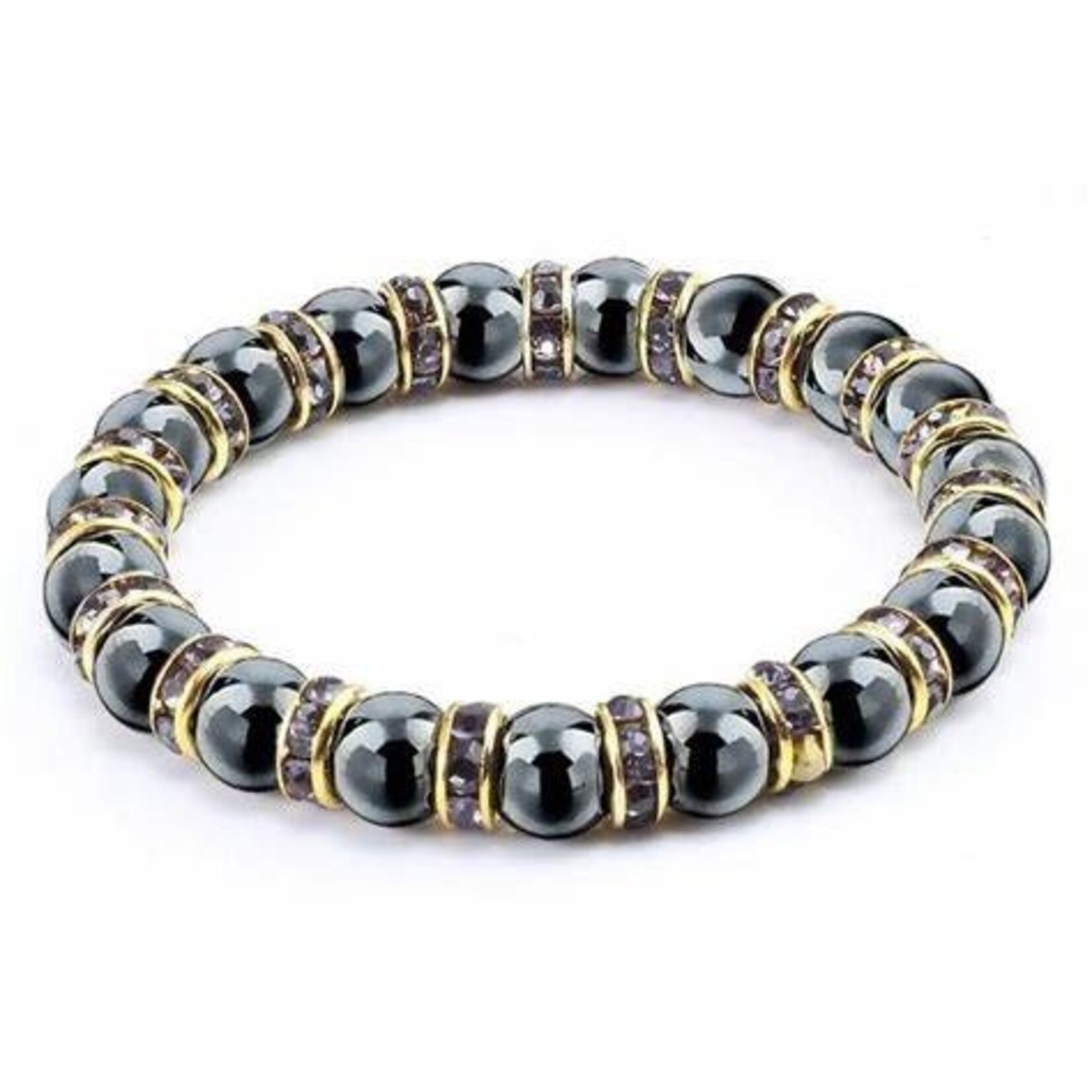 Nenzi Natuursteen groene kraal tussenschakel zilver-blauw  17 cm