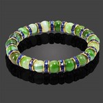 Nenzi Natuursteen-groen zilver blauw  17 cm