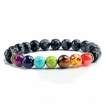 Nenzi 7 shakra 16 metal kralen 17 cm   -