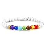 Nenzi 7 shakra 24 kralen turqoise  6 mm