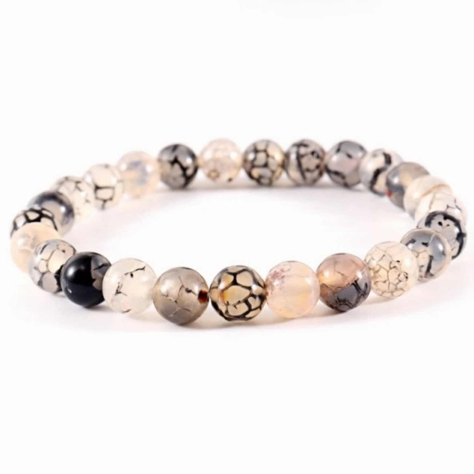 Nenzi Rekarmband color 2 natuursteen 25 kralen 8 mm