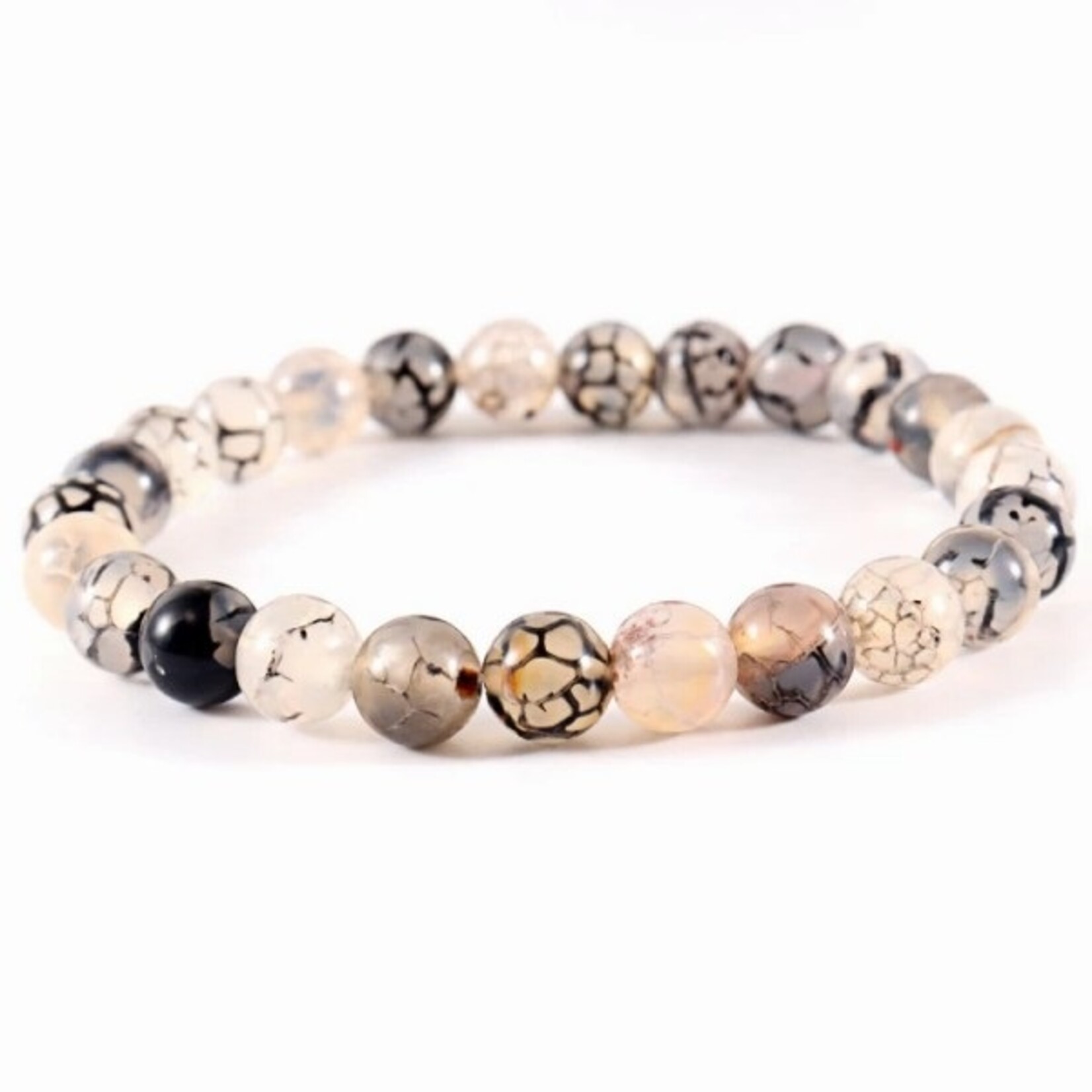 Nenzi Rekarmband color 7 natuursteen 25 kralen 8 mm