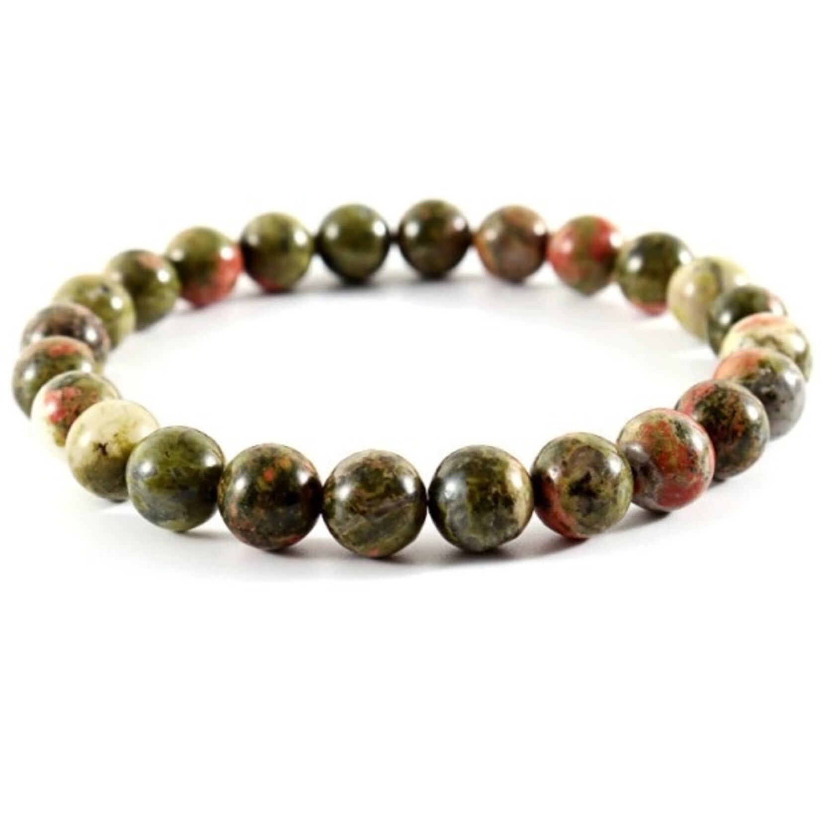 Nenzi Rekarmband color 9 natuursteen 25 kralen 8 mm