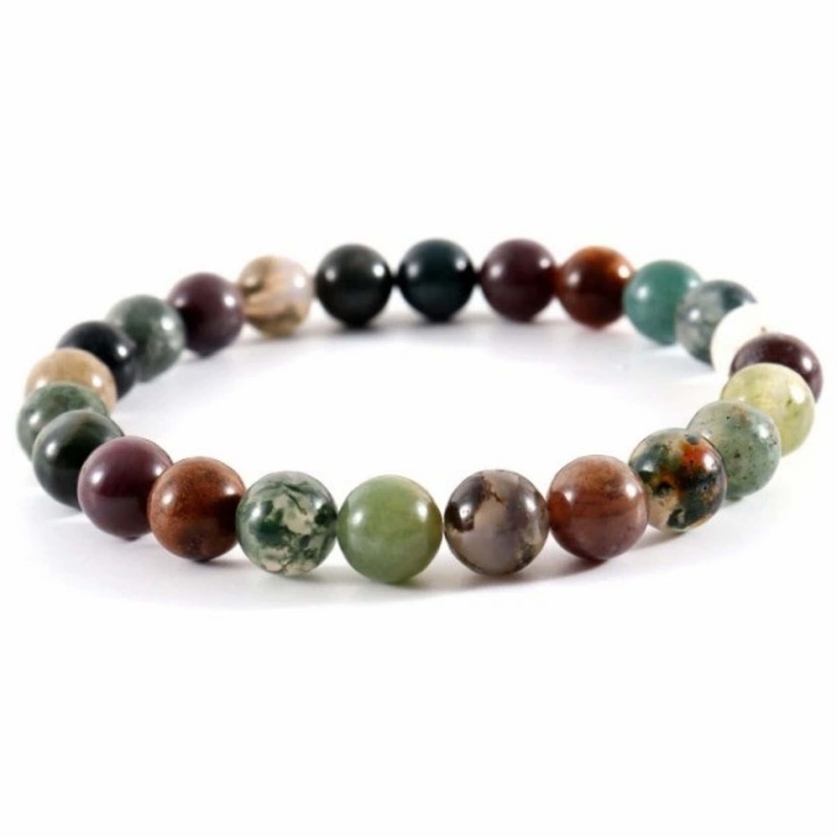 Nenzi Rekarmband color 10 natuursteen 25 kralen  8 mm