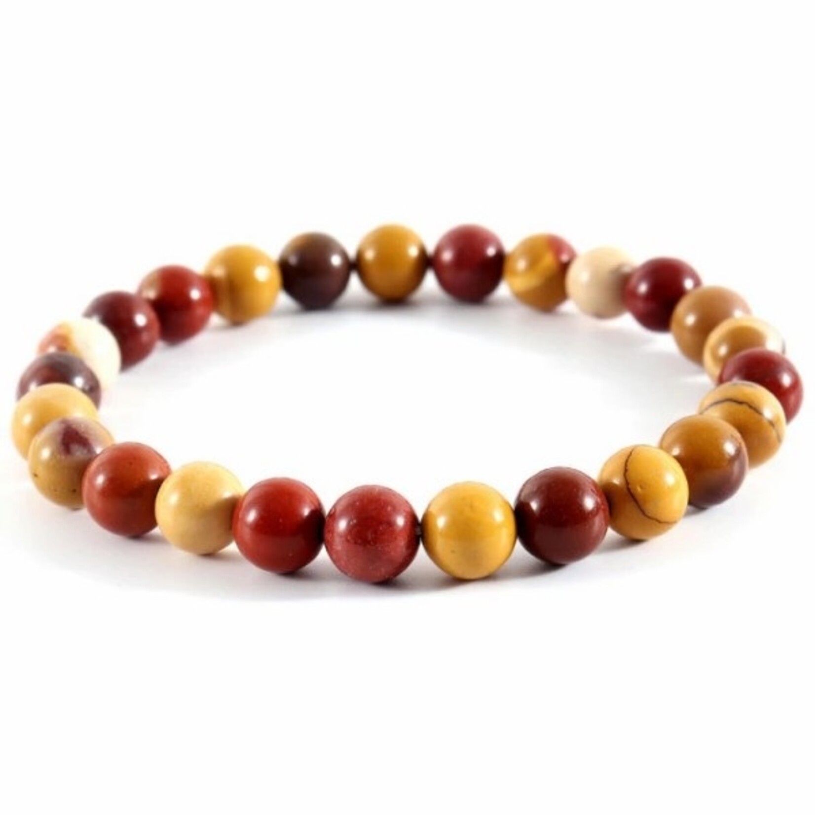 Nenzi Rekarmband color 11  natuursteen 25 kralen  8 mm