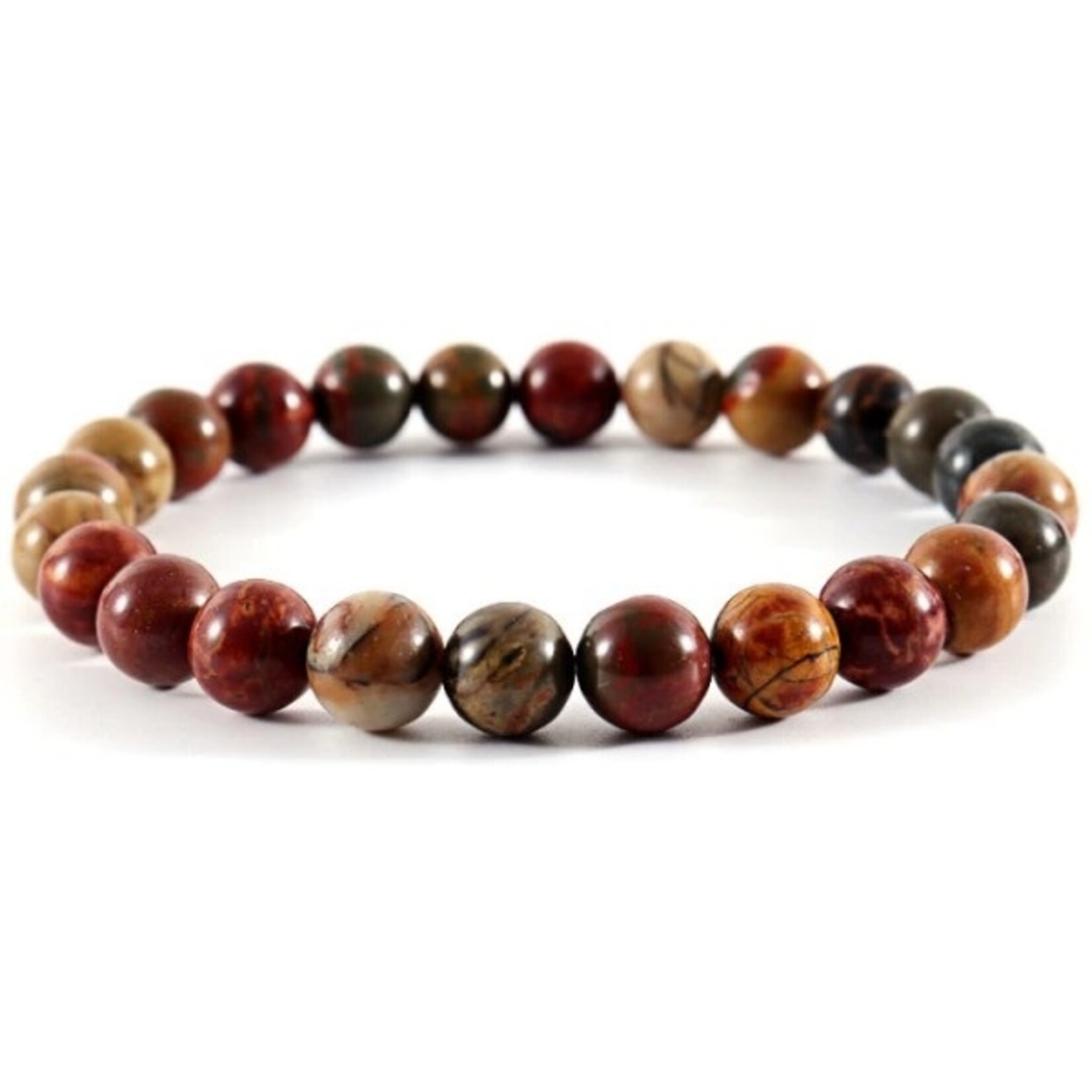 Nenzi Rekarmband color 15 natuursteen 25 kralen 8 mm