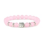 Nenzi buddha pink kralen 8 mm 17 cm