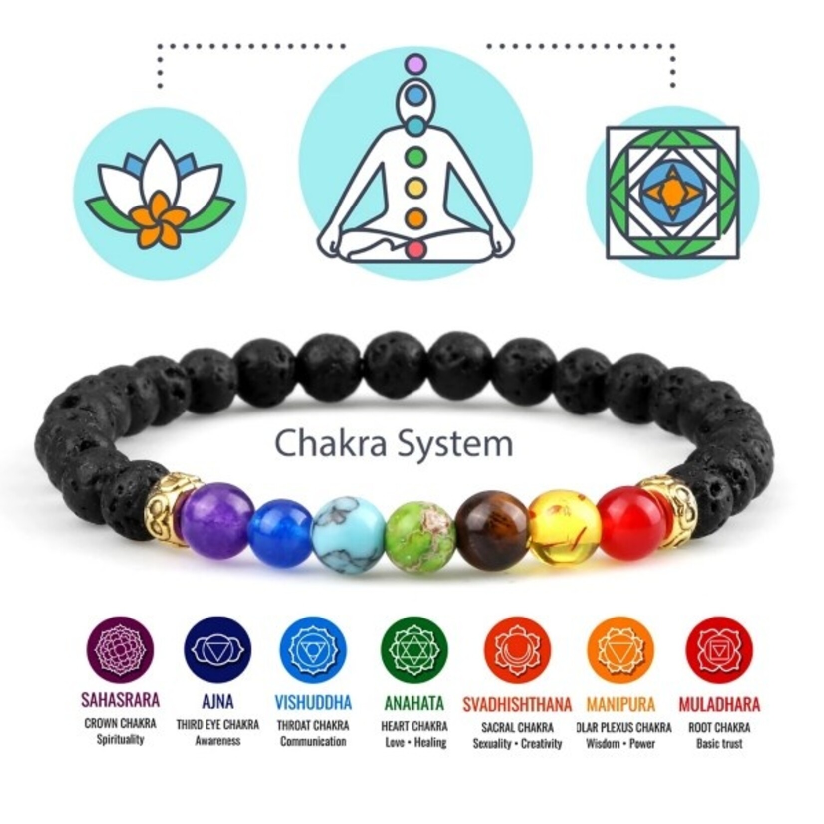 Nenzi Rekarmband buddha purple 21 kralen 8mm