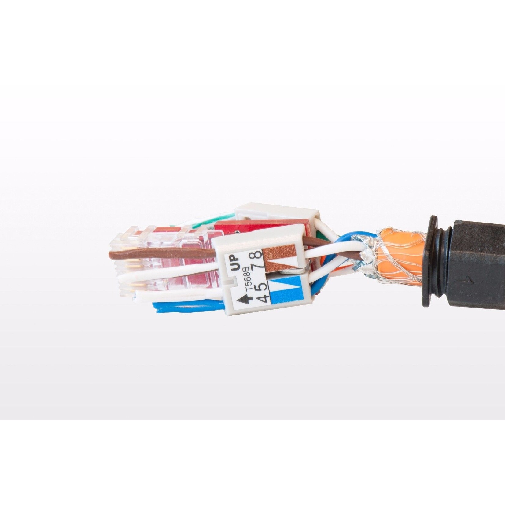 RJ45 zelfsnijdende connector CAT6A CAT7