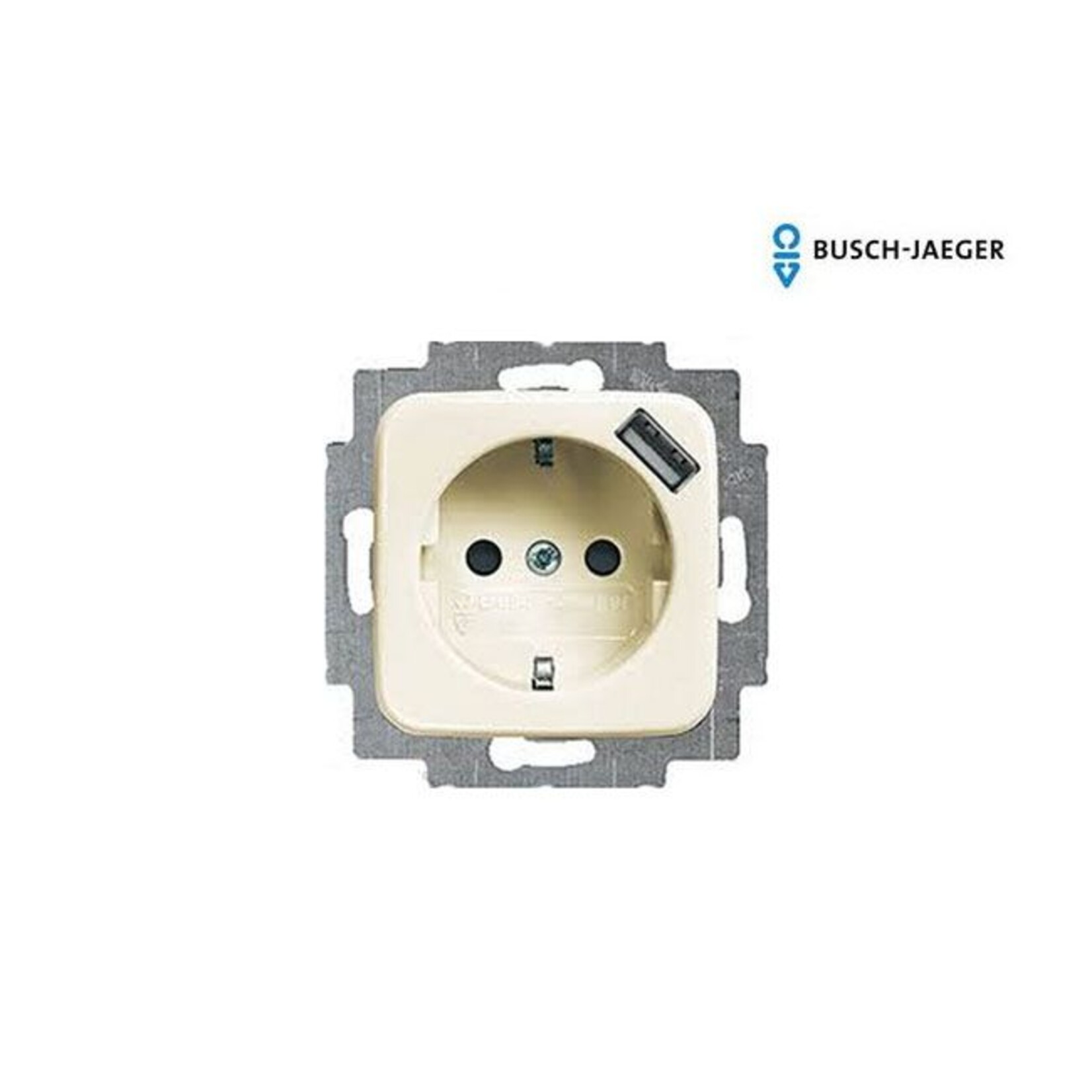 Busch-Jaeger Wandcontactdoos USB SI creme