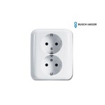 Busch-Jaeger WCD 2 voudig randaarde 20-02 EUJR-214 alpin wit