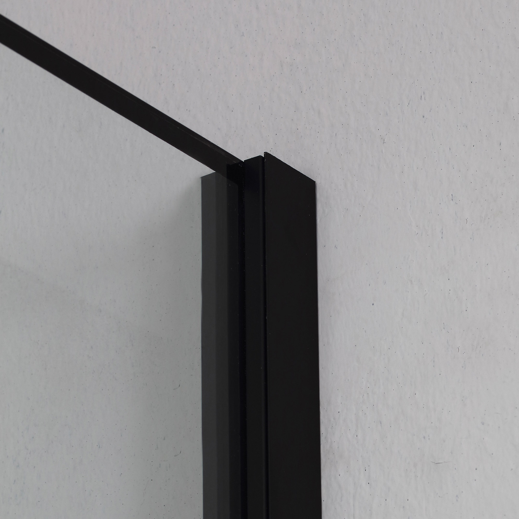 Oslo Solo douchewand zwart 100 cm Links - Walk-in douche