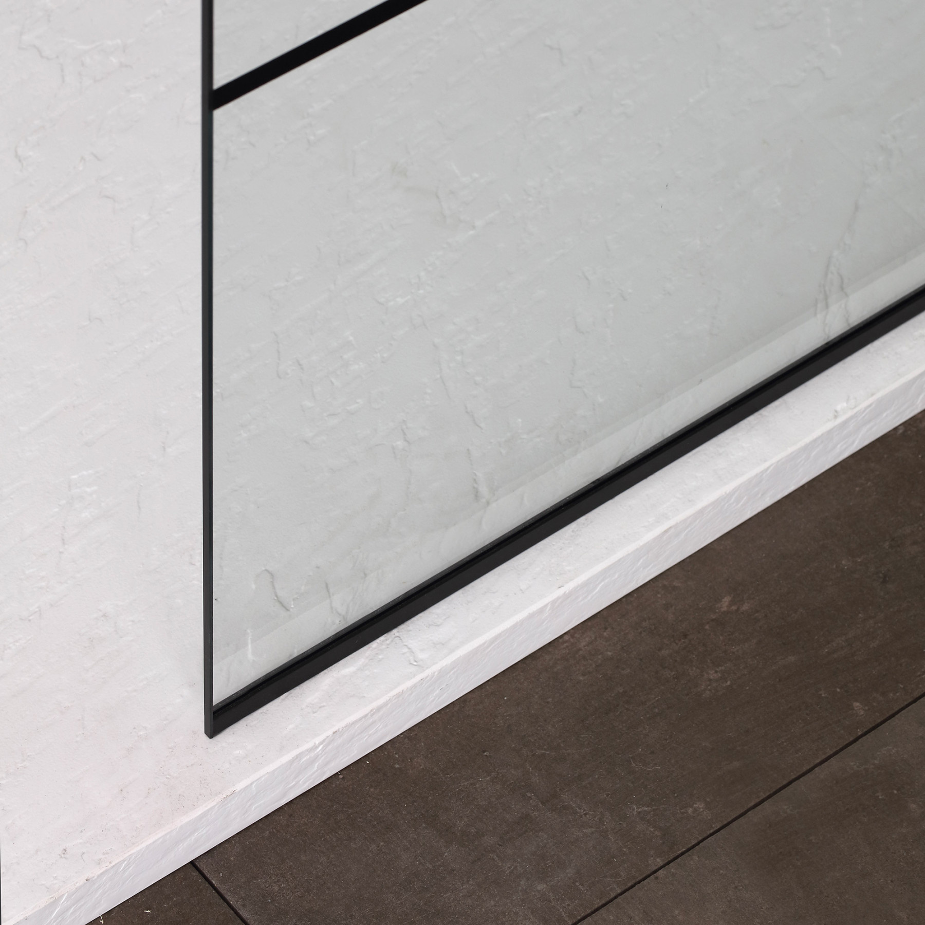 Oslo Solo douchewand zwart 110 cm Links - Walk-in douche