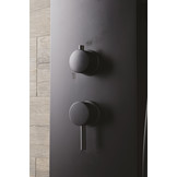 Manhattan douchezuil Zwart met ingebouwde thermostaatkraan