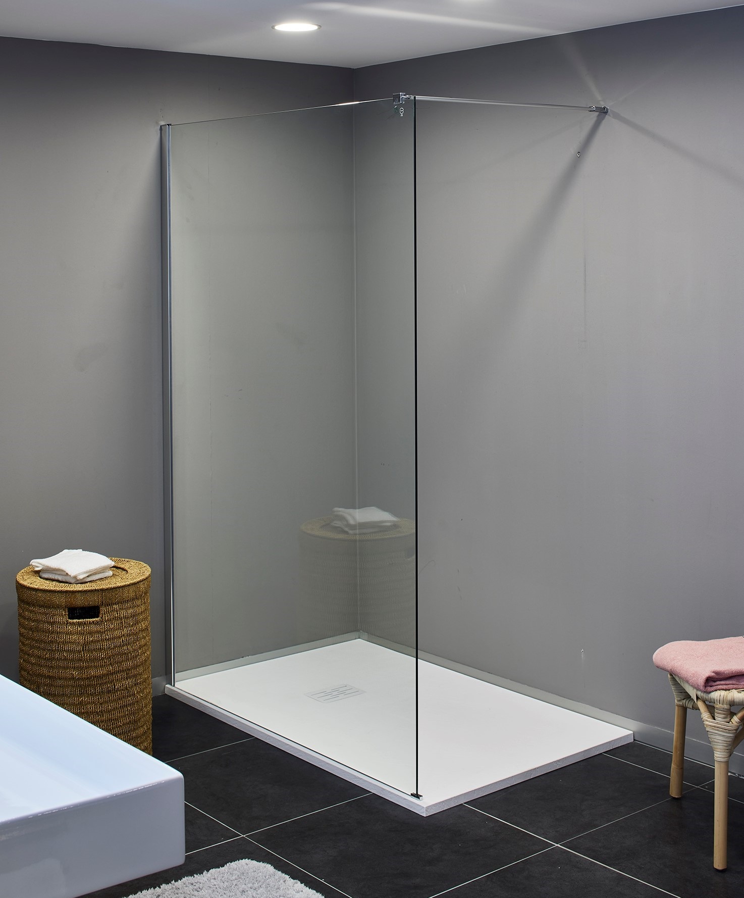 Firenze 8mm Solo douchewand 90 cm - 8 mm glas