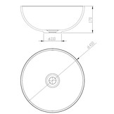 Alice waskom rond Solid Surface 40x17 cm