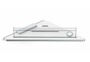 Kunststof flaconhouder met glaswisser - hoek