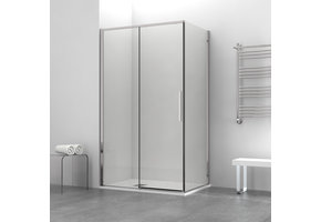 Oslo schuifdeur+vaste wand 160x80 cm