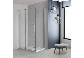 Oslo draaideur+vaste wand 100x80 cm