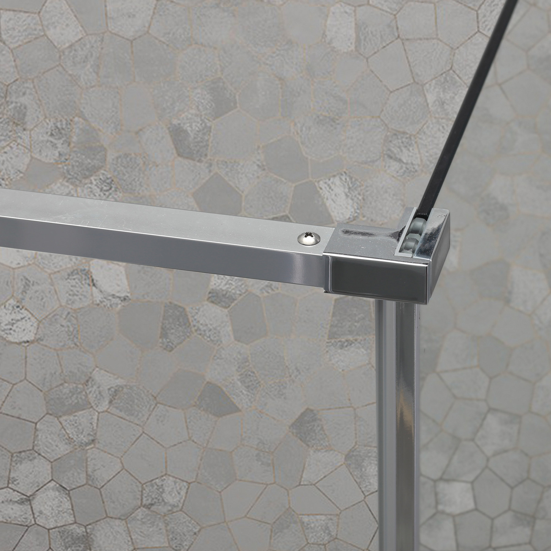 Oslo draaideur+vaste wand 130x80 cm - hoek