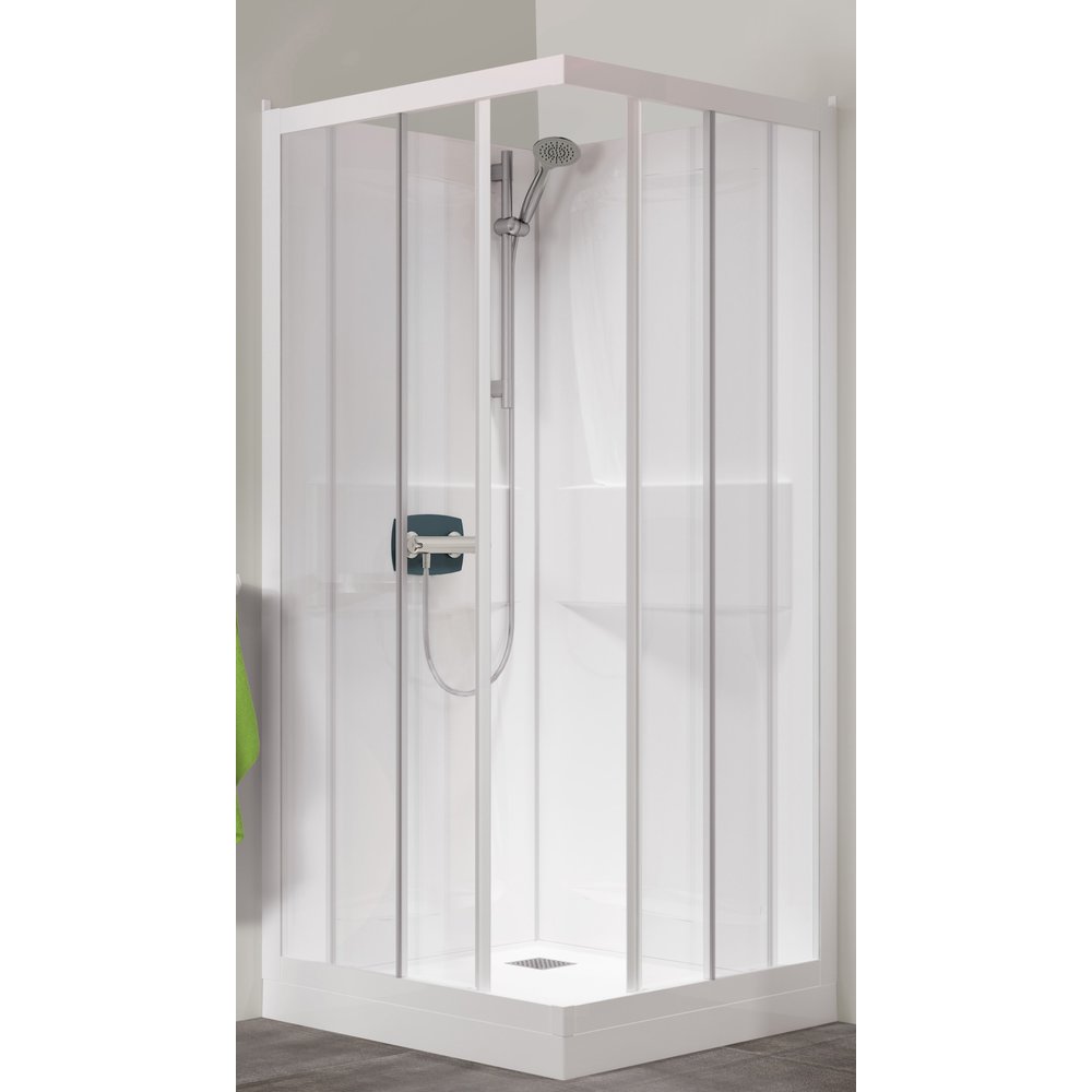 Boss & Wessing Douchecabine Schuifdeur BWS Luad 90x90x190 cm Zwart - Megadump Dalen