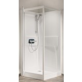 Primus douchecabine 80x80 cm draaideur versie laag - douchebak 9 cm