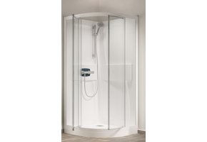 Primus douchecabine kwartrond 80x80 cm draaideur versie laag