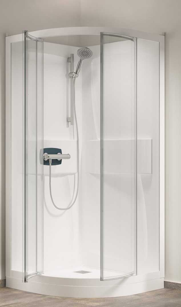 Primus douchecabine kwartrond 80x80 cm draaideur versie laag