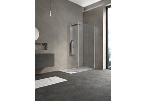 Californië Solo douchewand 120cm  met draaipaneel 45cm