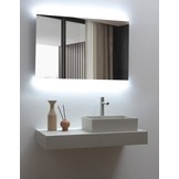 Opzetwastafel mineraalcomposiet in houtlook 45x35 cm