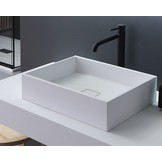 Opzetwastafel mineraalcomposiet in houtlook 45x35 cm