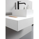 Opzetwastafel mineraalcomposiet in houtlook 45x35 cm