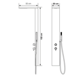 Manhattan douchezuil Zwart met ingebouwde thermostaatkraan