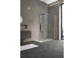 Californië Solo douchewand 100cm  met draaipaneel 45cm