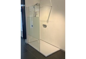 Firenze Solo douchewand 8mm met matte middenstrook 140 cm