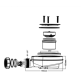 Sifon voor Florida SMC douchebak