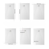 Florida douchebak SMC 140x90 cm - Wit