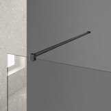 Alicante 6mm Solo douchewand 160 cm - 6mm glas - zwart profiel
