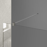 Alicante 6mm Solo douchewand 80 cm - 6mm glas - chroom profiel
