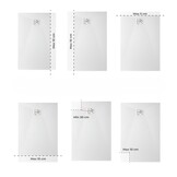 Florida douchebak SMC 180x80 cm Wit