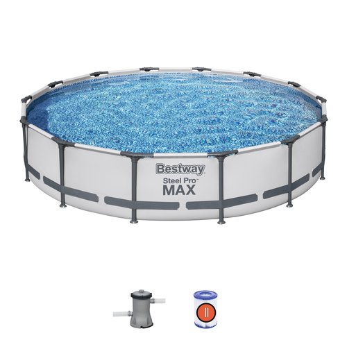 Bestway Bestway zwembad steel pro max set rond 427x84 Bestway Bestway zwembad steel pro max set rond 427x84