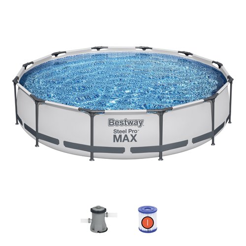 Bestway Bestway zwembad steel pro max set rond 366 Bestway Bestway zwembad steel pro max set rond 366